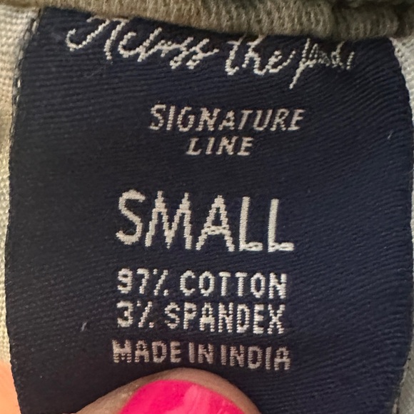 Across The Pond Men Green Camoflouge Tapered Stretch Camo Cargo Pants Size S - Picture 6 of 7